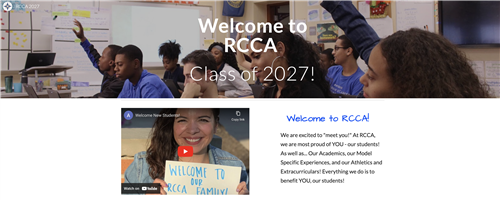 Click here for new student website